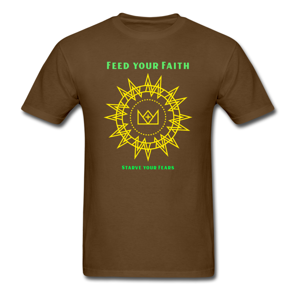 Christian Feed Your Faith T-Shirt - brown