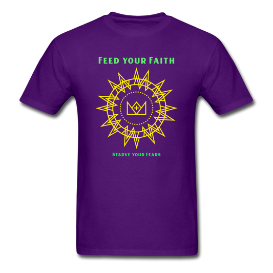 Christian Feed Your Faith T-Shirt - purple