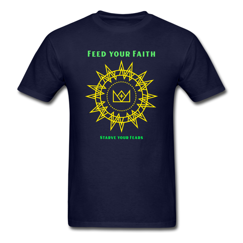 Christian Feed Your Faith T-Shirt - navy