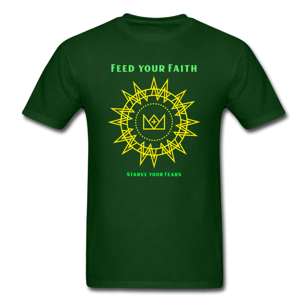 Christian Feed Your Faith T-Shirt - forest green