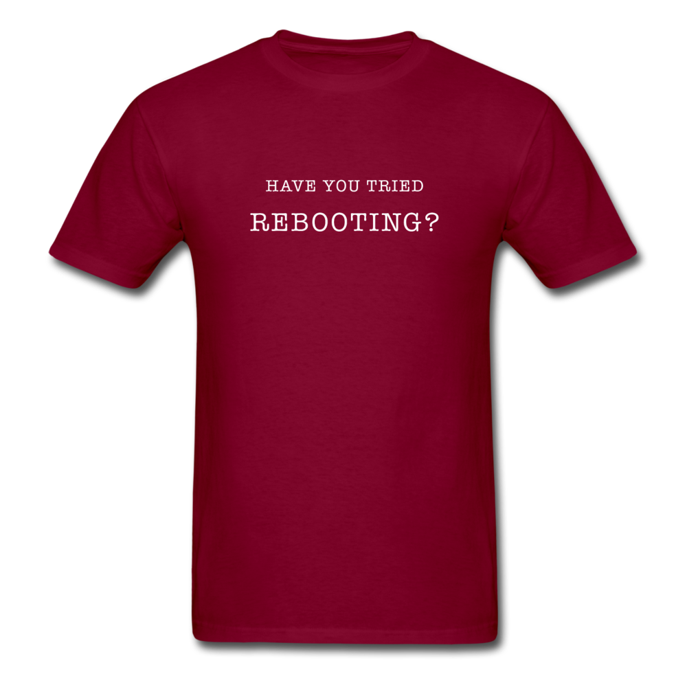 Rebooting T-Shirt - burgundy