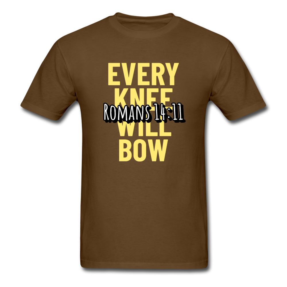 Christian Every Knee Will Bow T-Shirt - brown