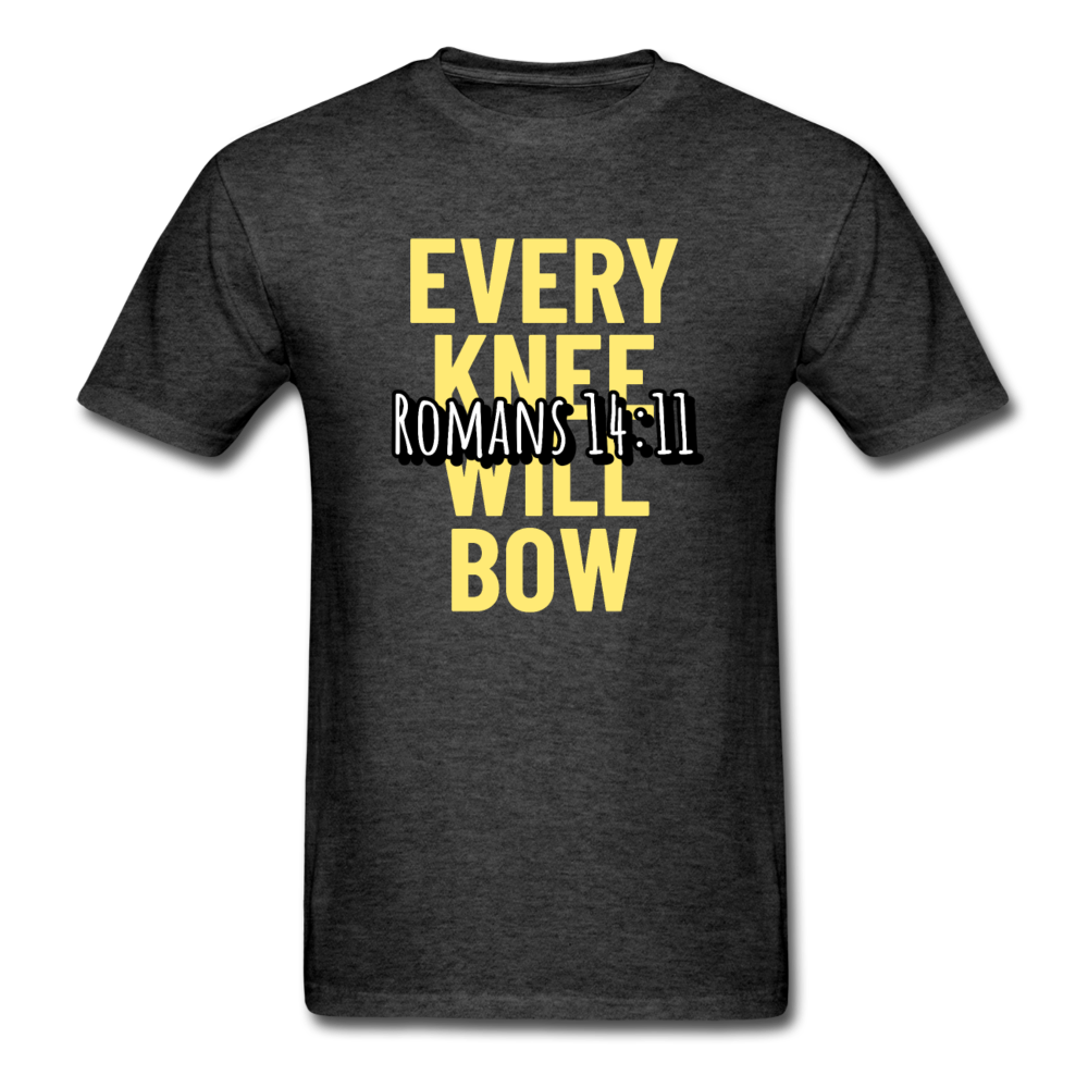 Christian Every Knee Will Bow T-Shirt - heather black