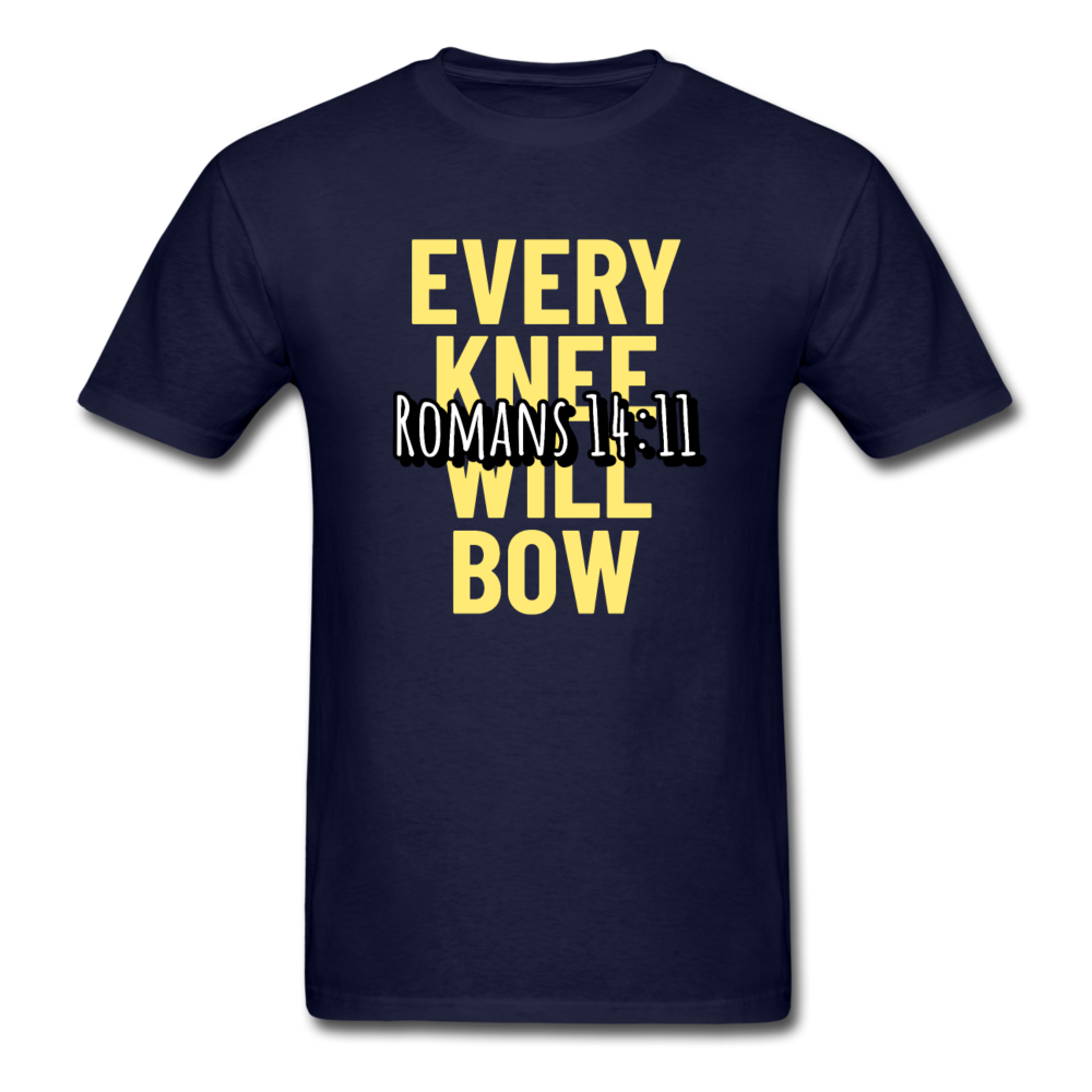 Christian Every Knee Will Bow T-Shirt - navy