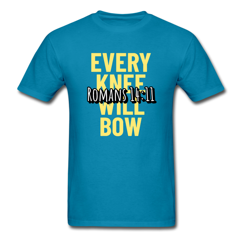 Christian Every Knee Will Bow T-Shirt - turquoise