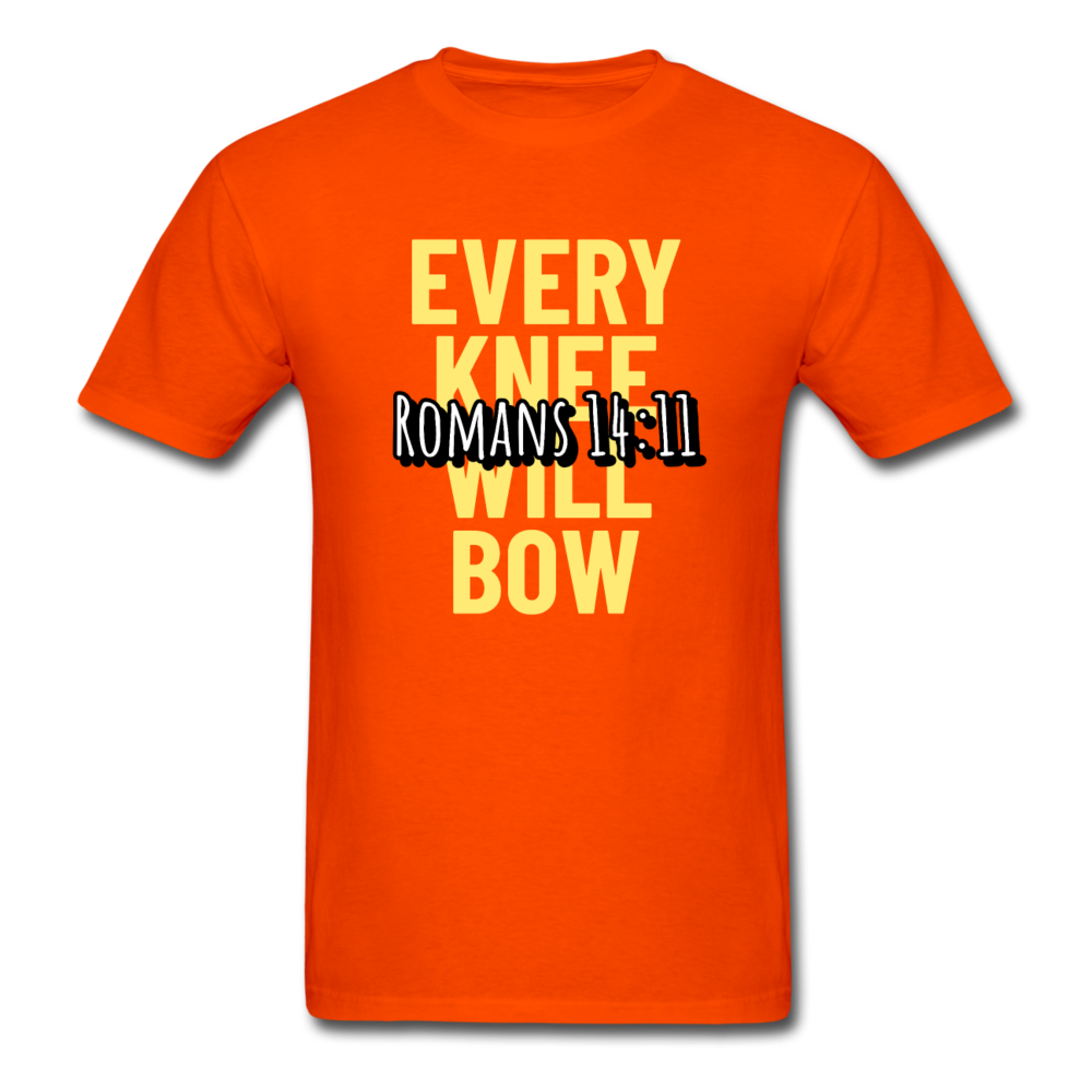 Christian Every Knee Will Bow T-Shirt - orange