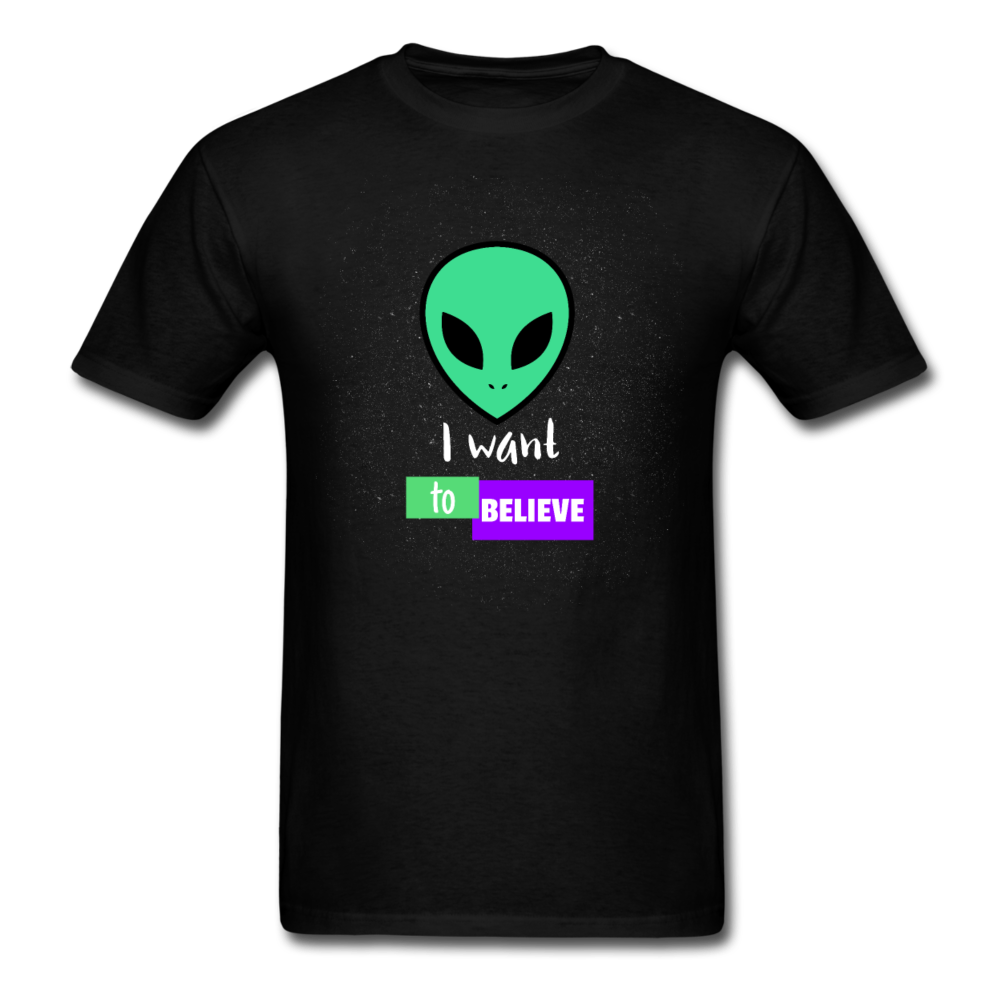 Alien I Want to Believe T-Shirt - black