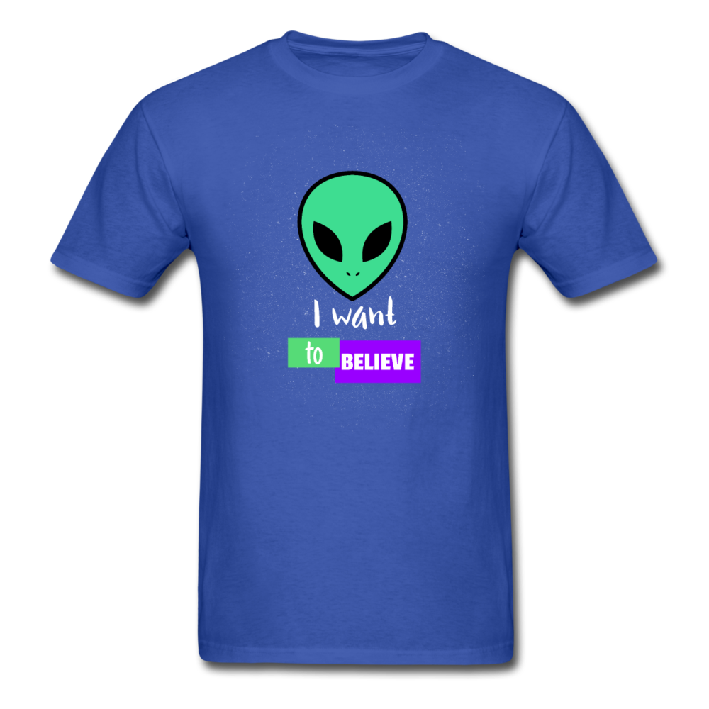 Alien I Want to Believe T-Shirt - royal blue