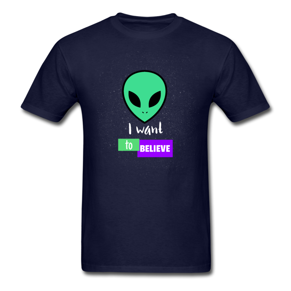 Alien I Want to Believe T-Shirt - navy
