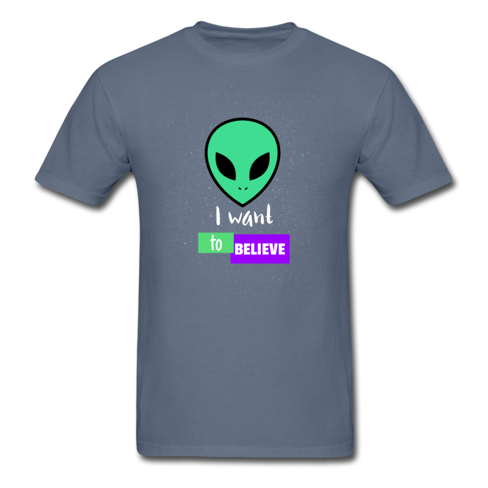 Alien I Want to Believe T-Shirt - denim