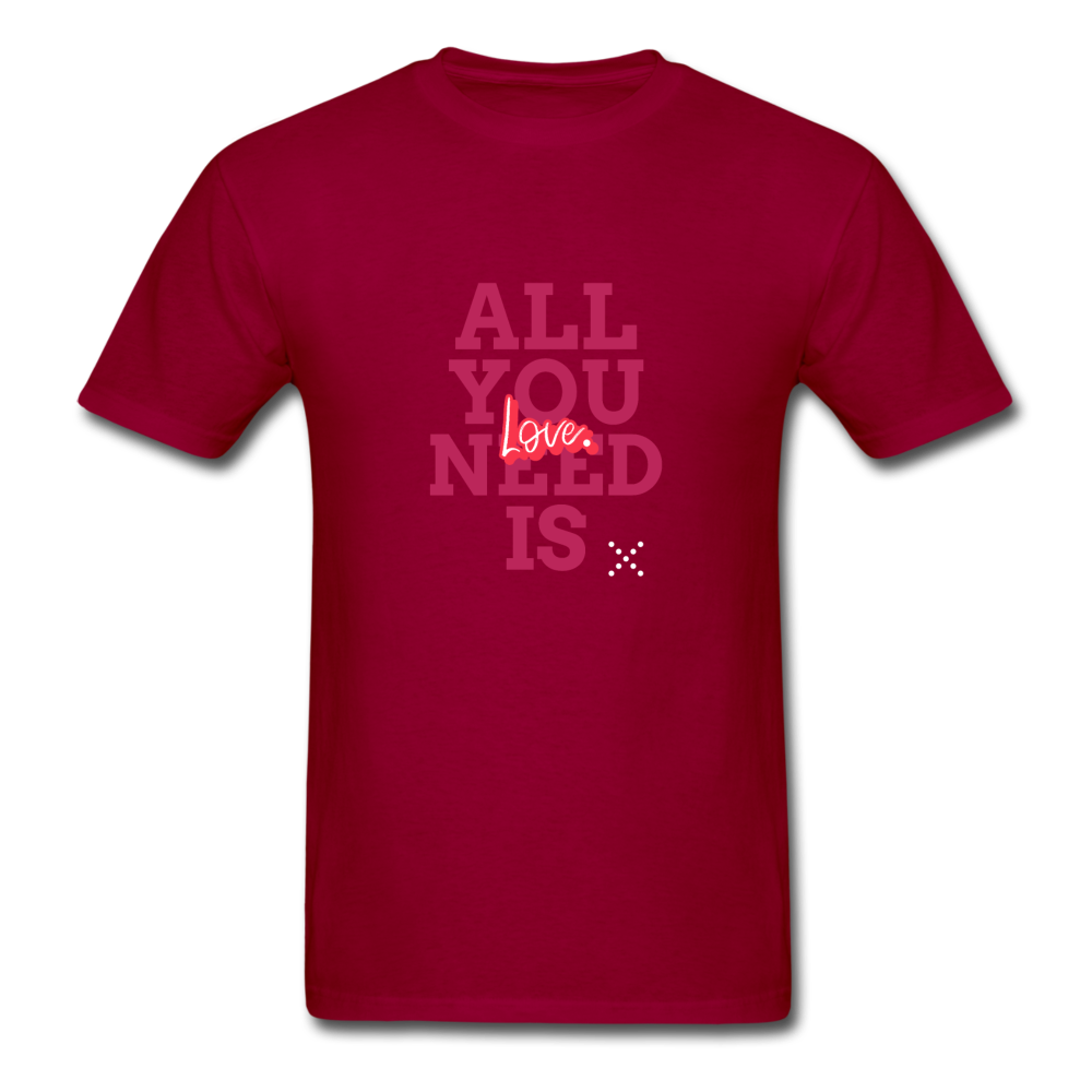 All You Need is Love T-Shirt - dark red