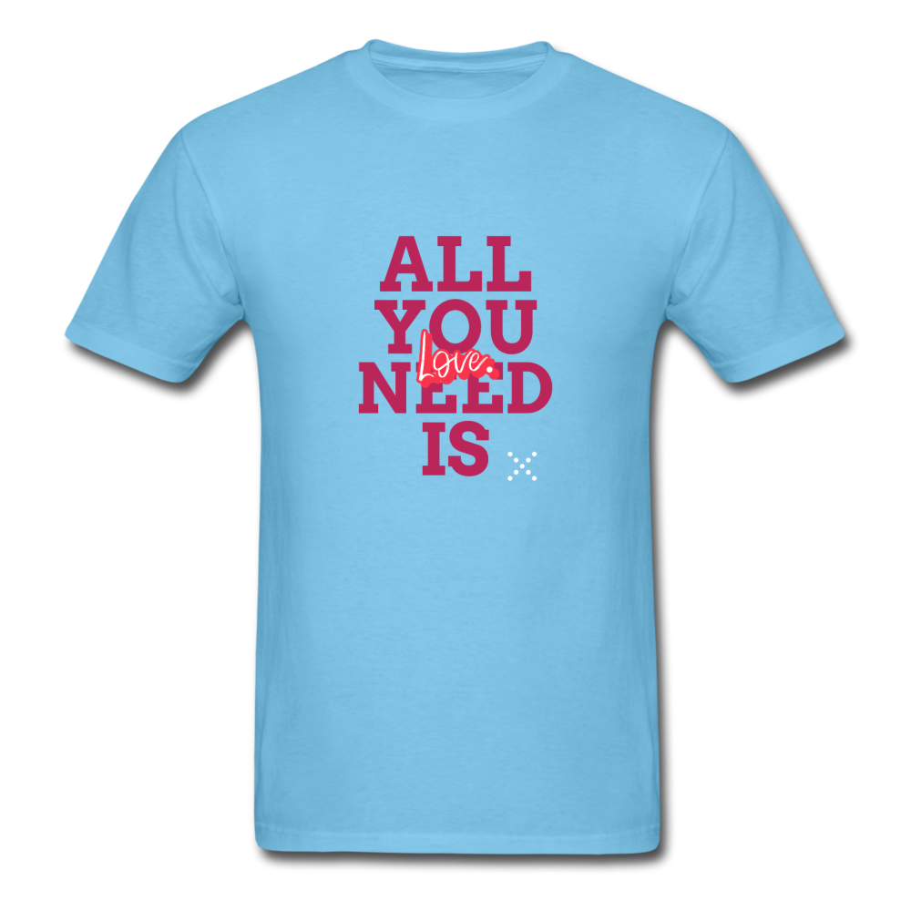 All You Need is Love T-Shirt - aquatic blue