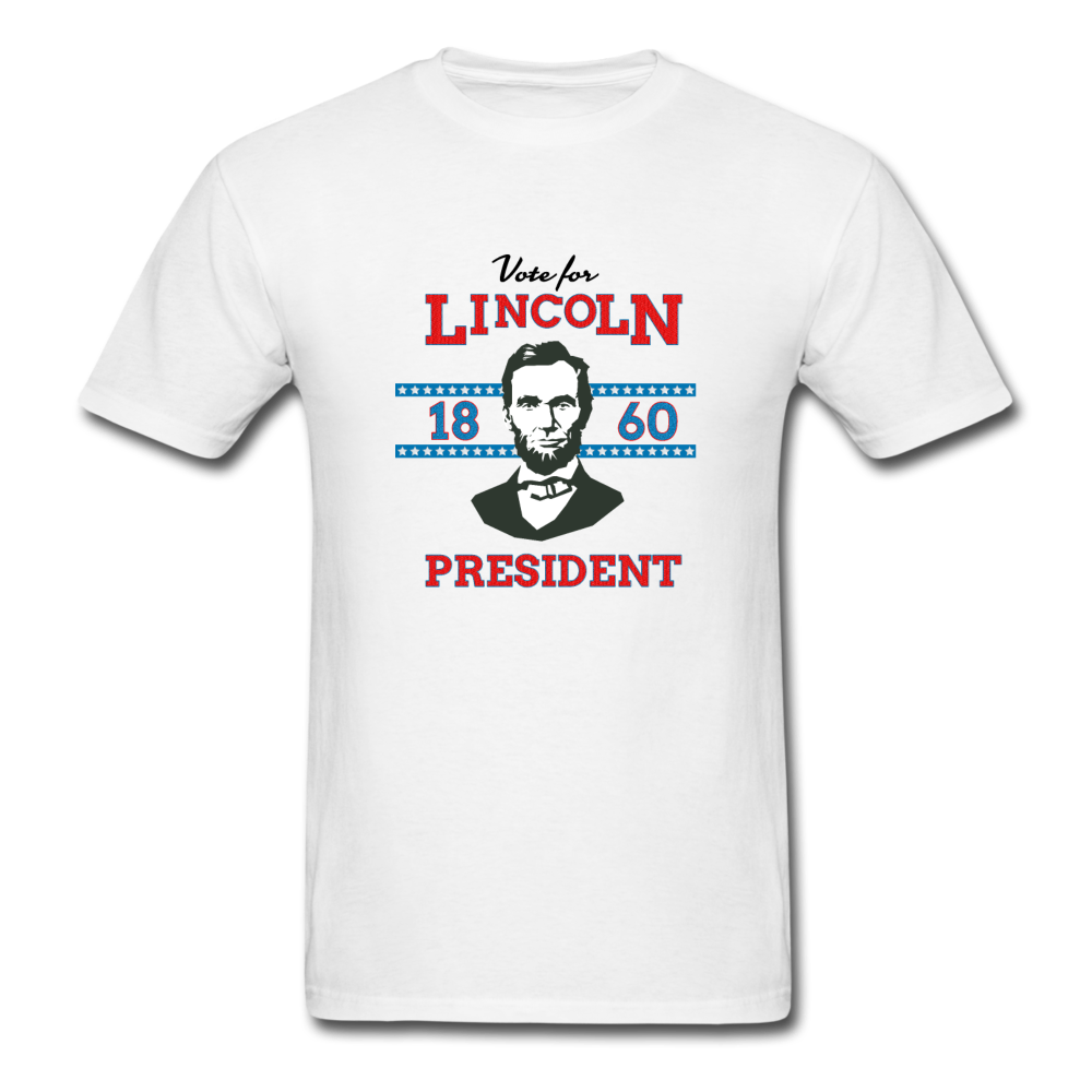 Abraham Lincoln 1860 Campaign Shirt (Fresh, No Distress) - white