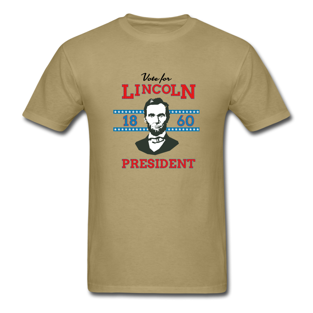 Abraham Lincoln 1860 Campaign Shirt (Fresh, No Distress) - khaki