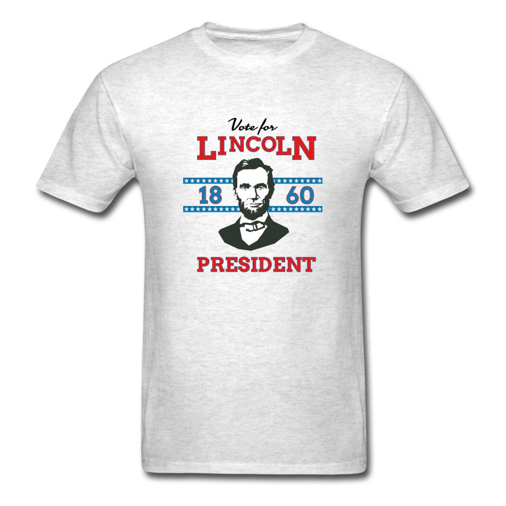 Abraham Lincoln 1860 Campaign Shirt (Fresh, No Distress) - light heather gray