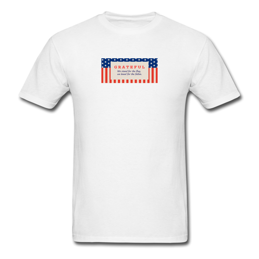 Simple Patriotic "We Stand" T-Shirt - white