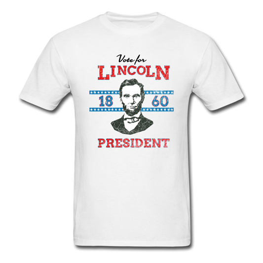 Abraham Lincoln 1860 Campaign Shirt (Distressed) - white