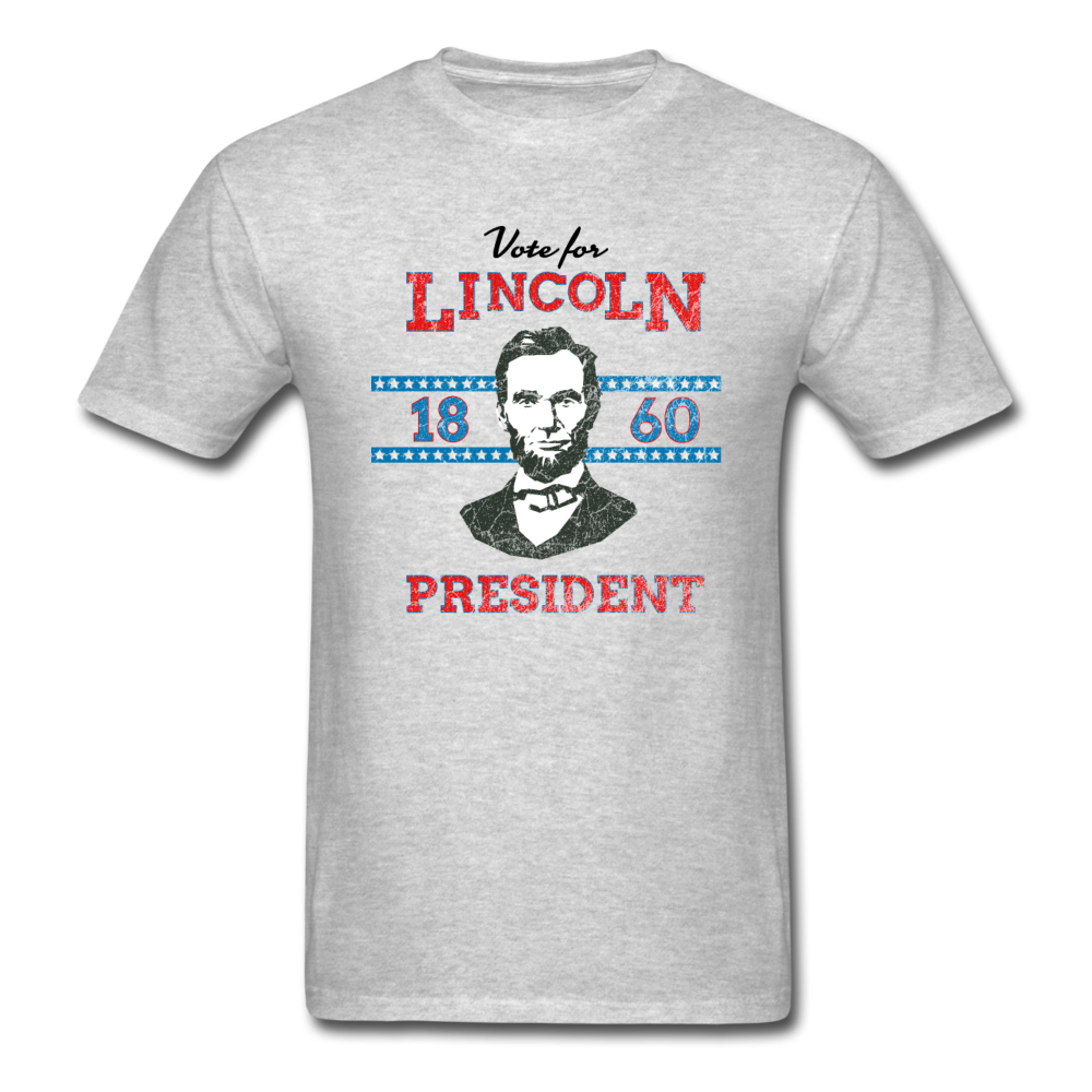Abraham Lincoln 1860 Campaign Shirt (Distressed) - heather gray