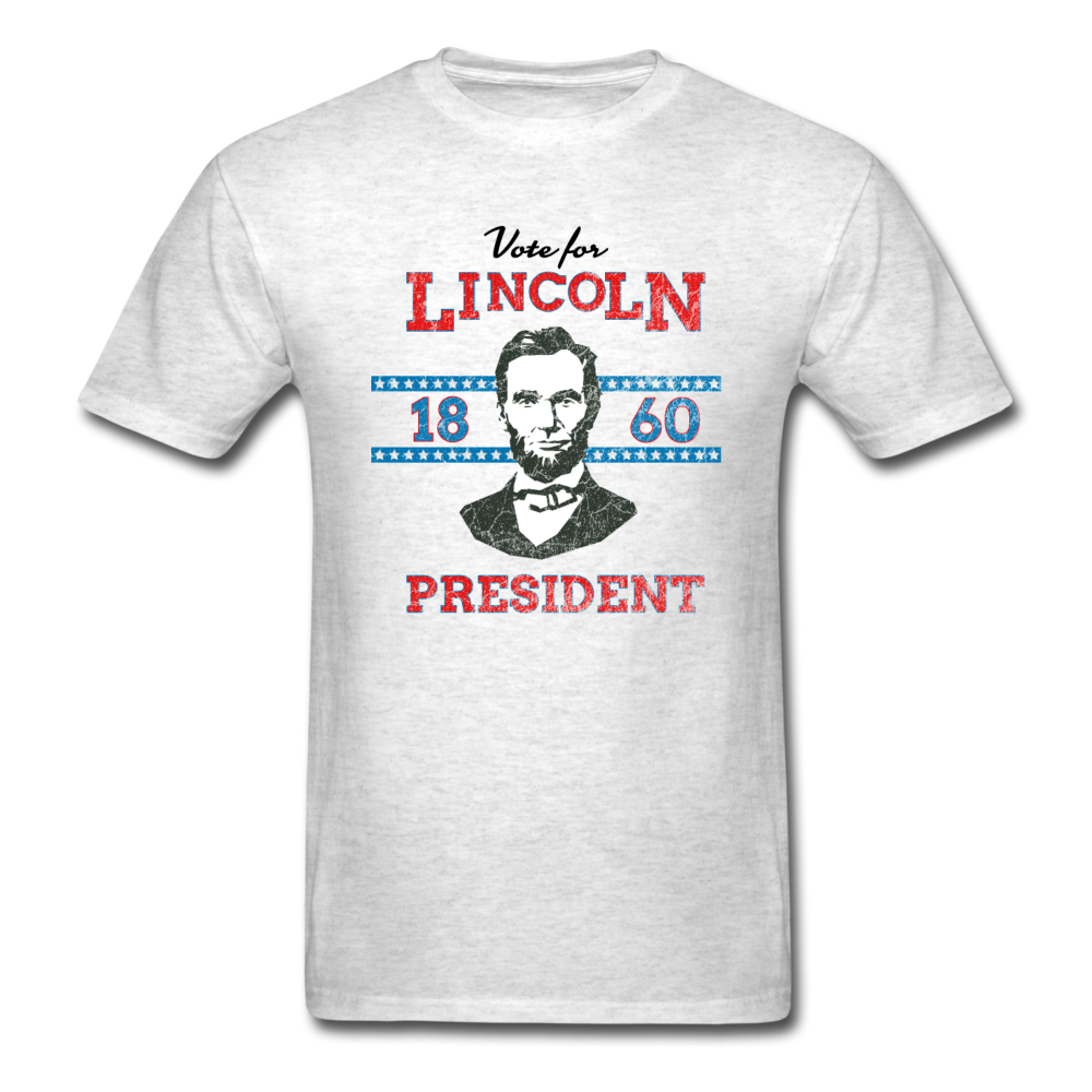 Abraham Lincoln 1860 Campaign Shirt (Distressed) - light heather gray