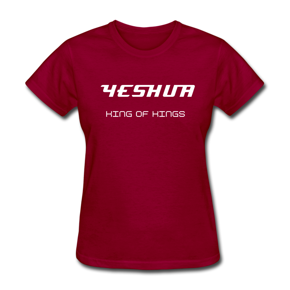 Women's Yeshua King of Kings T-Shirt - dark red