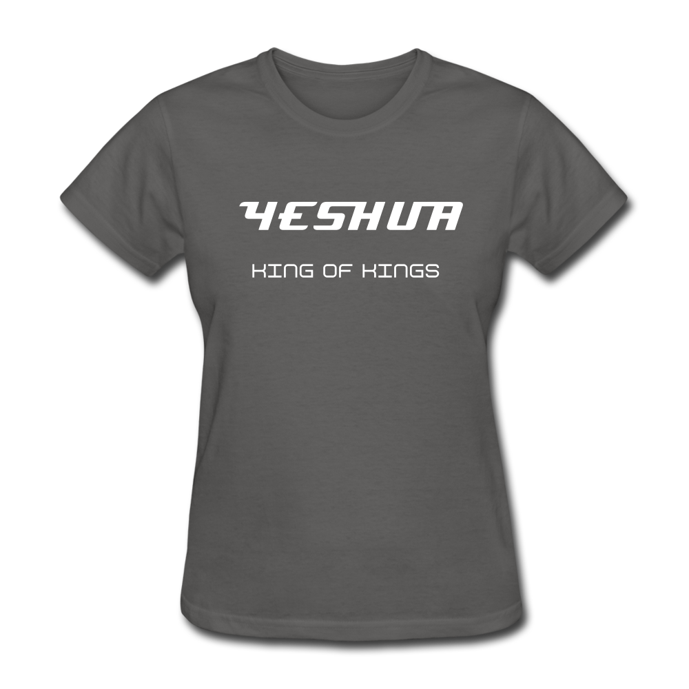 Women's Yeshua King of Kings T-Shirt - charcoal