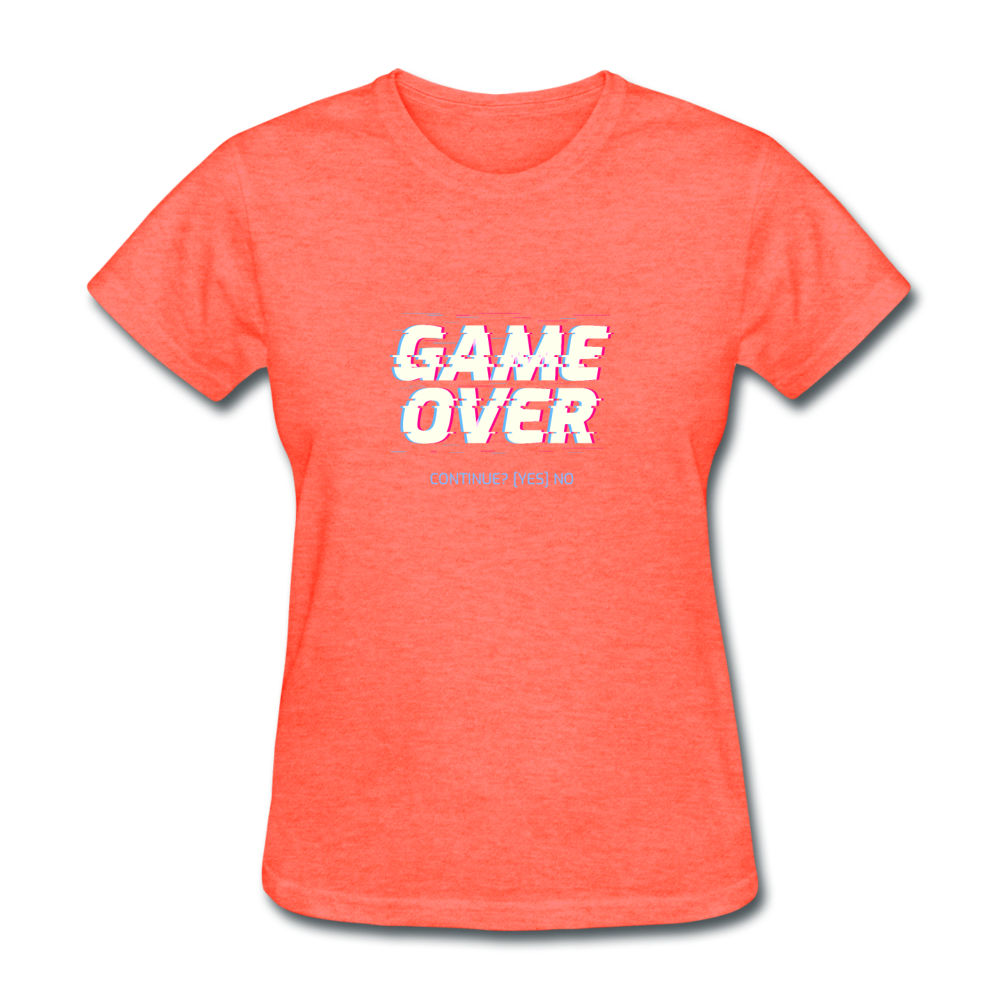Women's Game Over T-Shirt - heather coral
