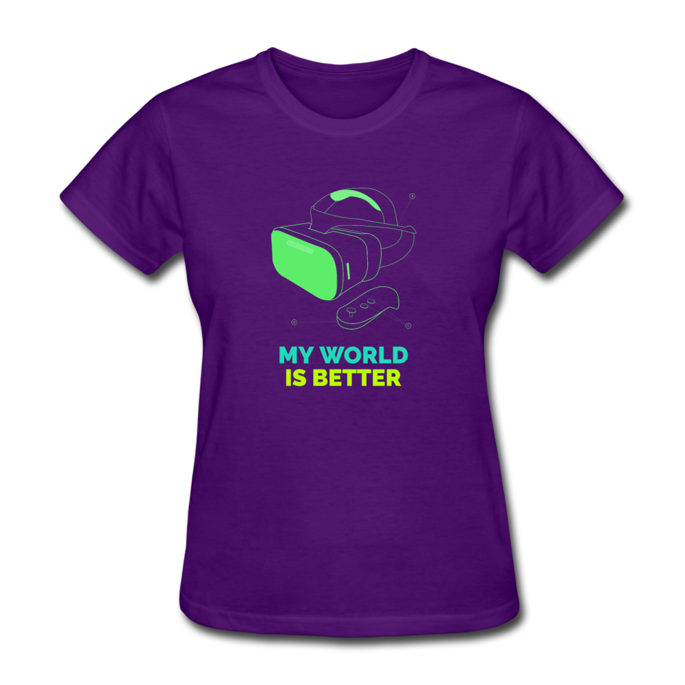 Women's Virtual Reality T-Shirt - purple