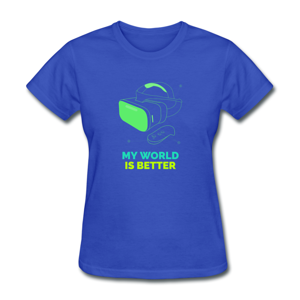 Women's Virtual Reality T-Shirt - royal blue