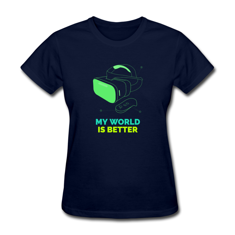 Women's Virtual Reality T-Shirt - navy