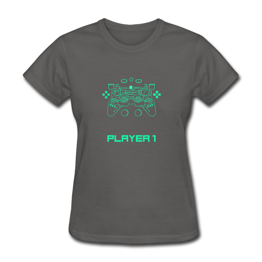 Women's Player 1 T-Shirt - charcoal