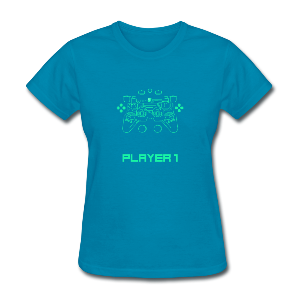 Women's Player 1 T-Shirt - turquoise