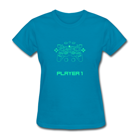 Women's Player 1 T-Shirt - turquoise