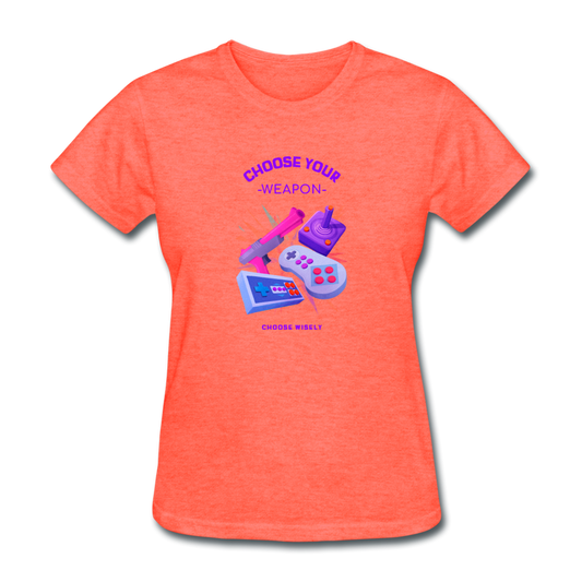 Women's Gamer T-Shirt - heather coral