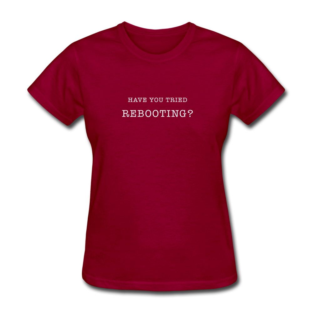 Women's Rebooting T-Shirt - dark red