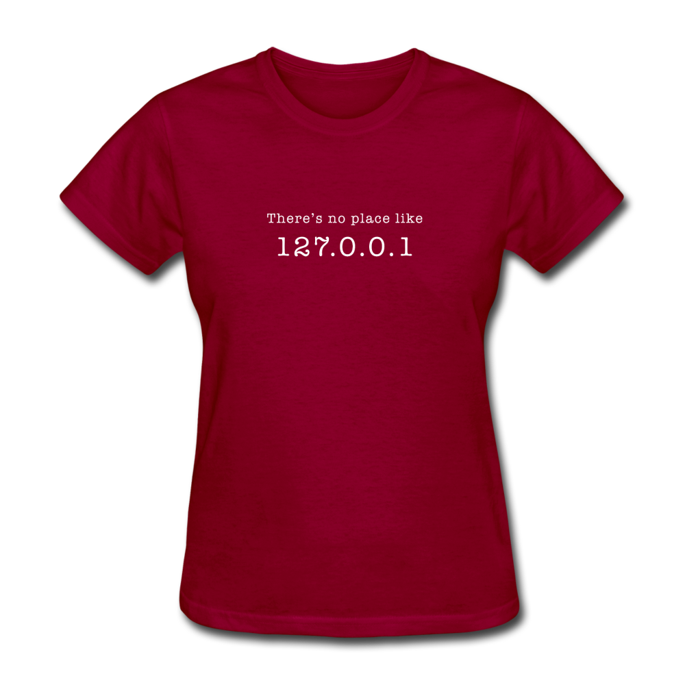 Women's 127.0.0.1 T-Shirt - dark red