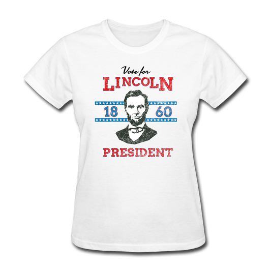 Women's Vote for Lincoln T-Shirt - white