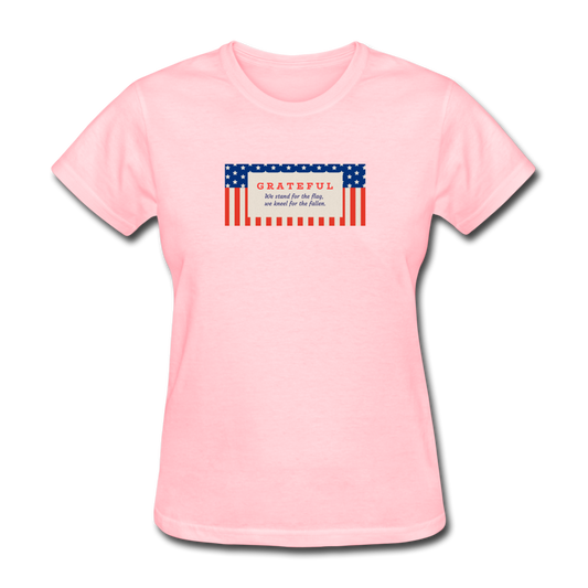 Women's Stand for the Flag T-Shirt - pink