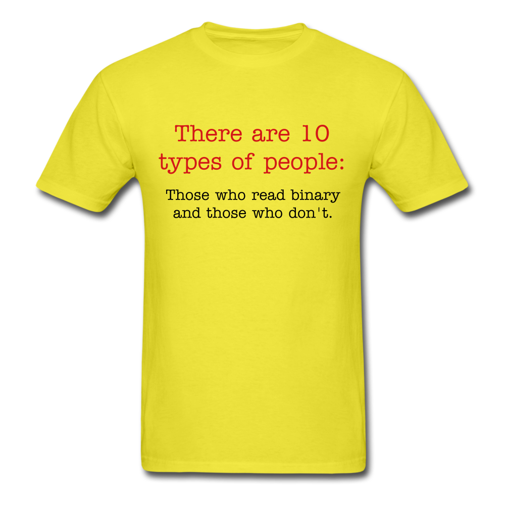 Unisex Binary T-Shirt - yellow