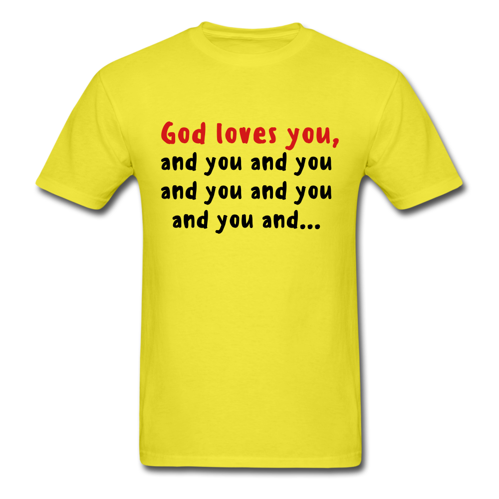 God Loves You T-Shirt - yellow