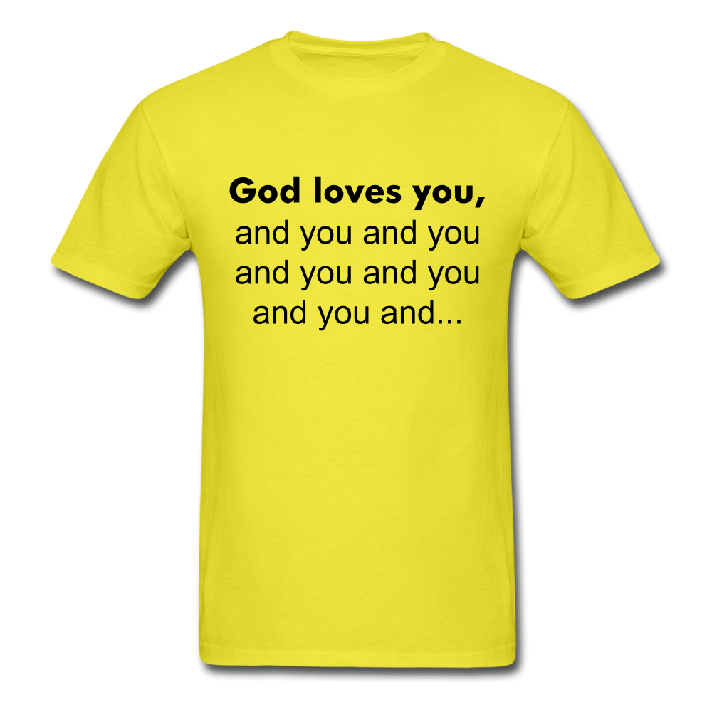 God Loves You T-Shirt - yellow