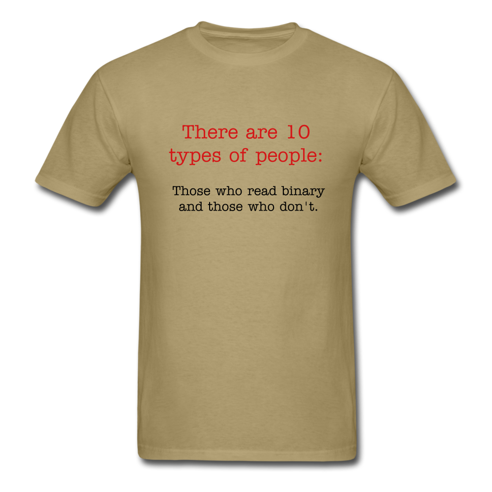 Unisex Binary T-Shirt - khaki