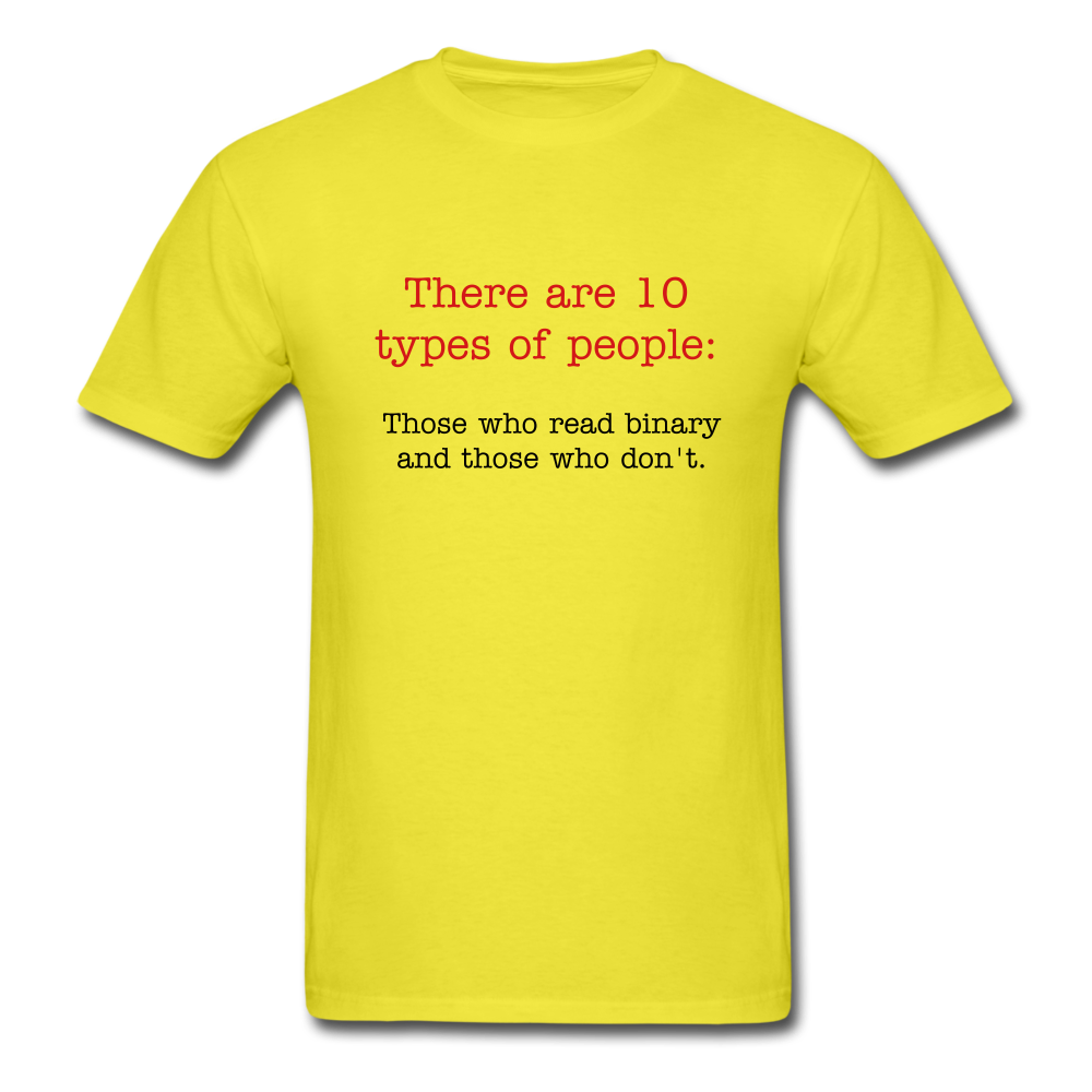 Unisex Binary T-Shirt - yellow