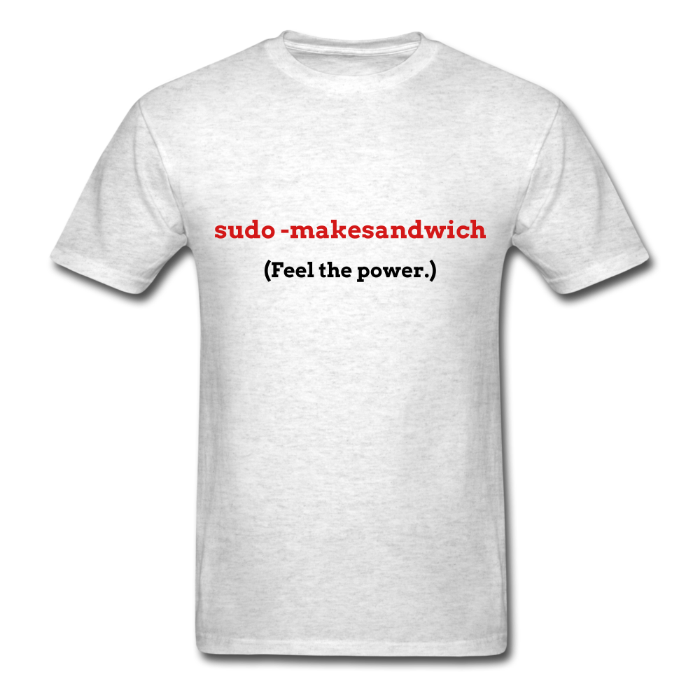 Unisex Geek sudo T-Shirt - light heather gray