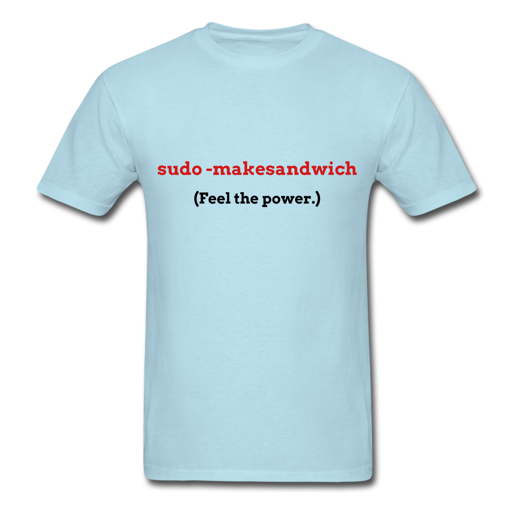 Unisex Geek sudo T-Shirt - powder blue
