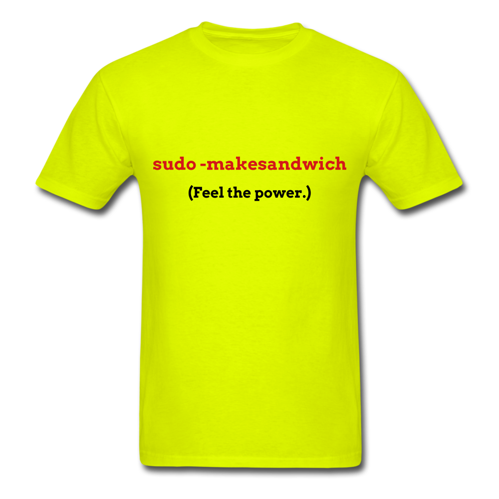 Unisex Geek sudo T-Shirt - safety green