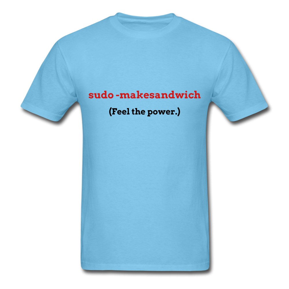Unisex Geek sudo T-Shirt - aquatic blue