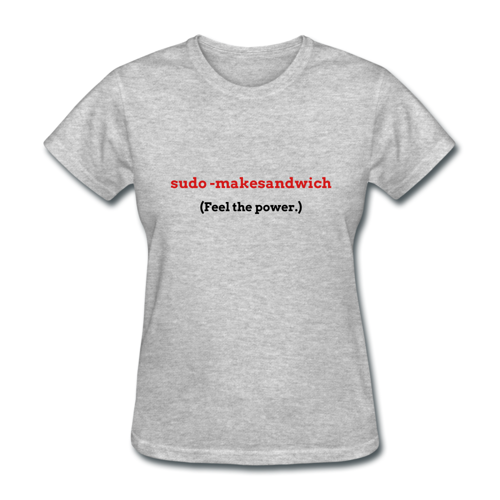 Women's Geek sudo T-Shirt - heather gray