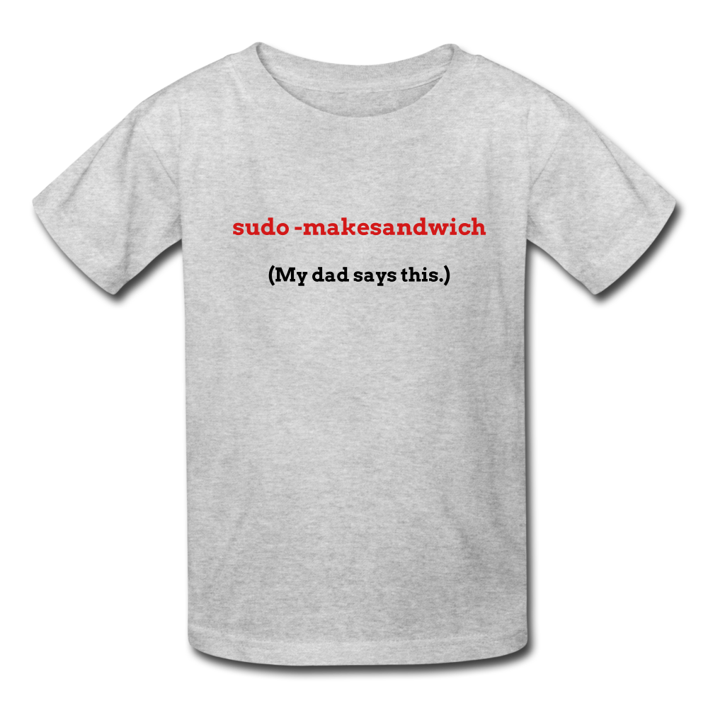 Kids' Geek sudo Dad T-Shirt - heather gray