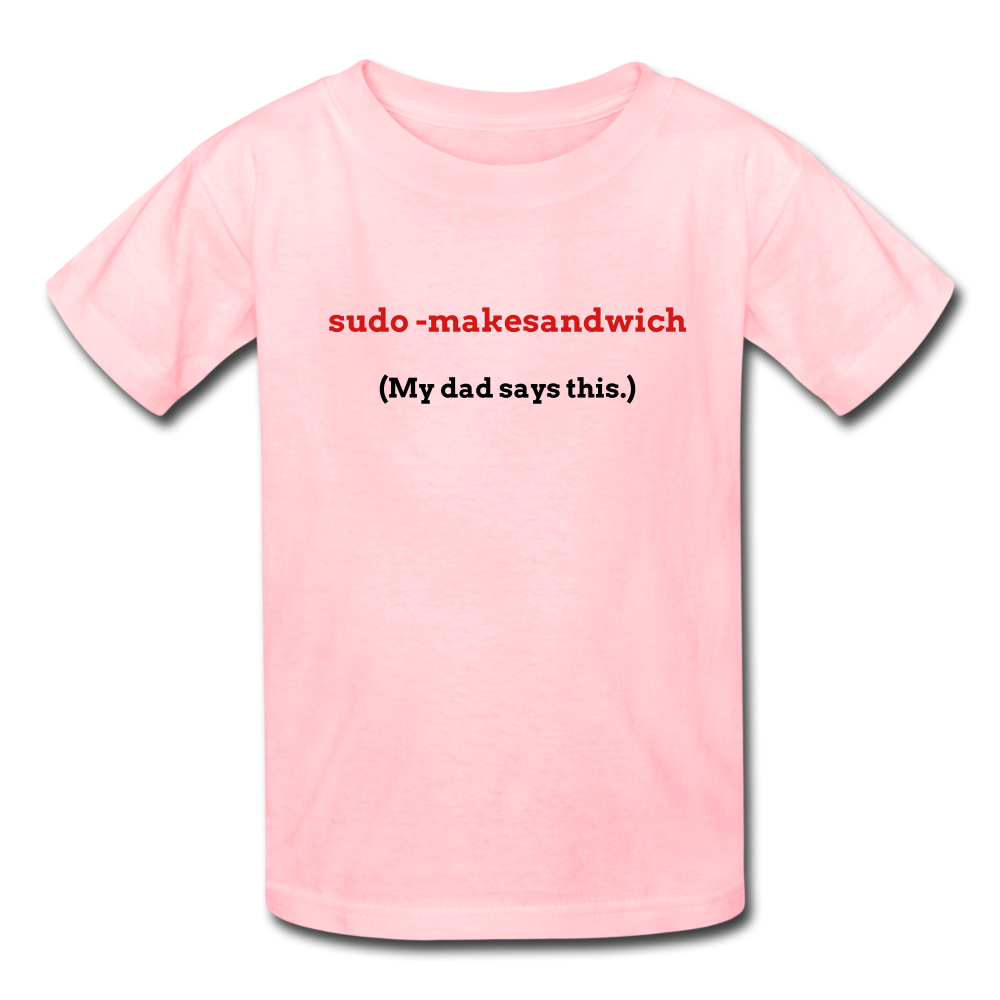 Kids' Geek sudo Dad T-Shirt - pink