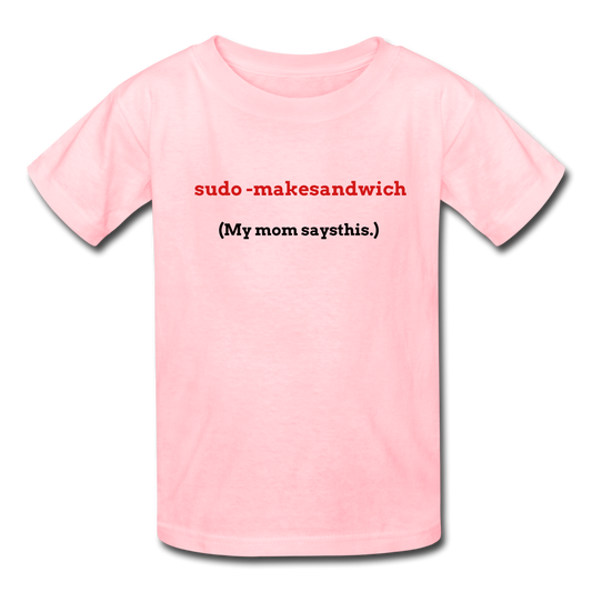 Kids' Geek sudo Mom T-Shirt - pink
